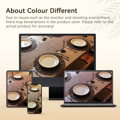 AHHFSMEI Paper Braided Round Placemats Set of 12 Natural Non-Slip Heat Resistant Table Mats for Dining Tables Woven Indoor & Outdoor Place mats(Coffee,12) - color: Coffee