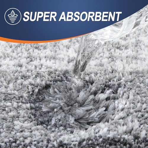 OLANLY Small Bathroom Rugs 24x16, Extra Soft Absorbent Microfiber Bath Rugs - color: Grey, size: 24" X 16"