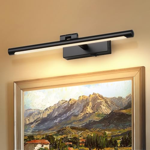 15.75 Inch Black Battery Operated Picture Light with Remote - color: Black, size: 15.75 In