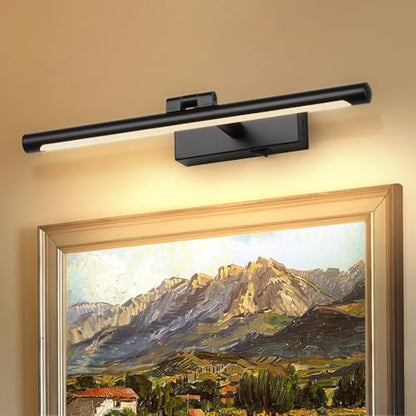 15.75 Inch Black Battery Operated Picture Light with Remote - color: Black, size: 15.75 In