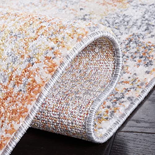 SAFAVIEH Aston Collection Runner Rug - 2' x 8', Grey & Gold, Modern Abstract Design, Non-Shedding & Easy Care, Ideal for High Traffic Areas in Living Room, Bedroom (ASN710G) - color: Grey/Gold, size: 2' x 8' (Runner)
