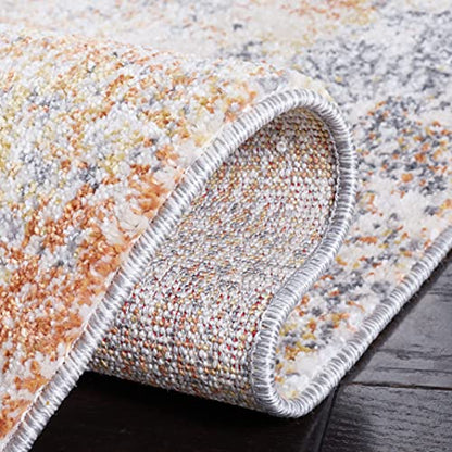 SAFAVIEH Aston Collection Runner Rug - 2' x 8', Grey & Gold, Modern Abstract Design, Non-Shedding & Easy Care, Ideal for High Traffic Areas in Living Room, Bedroom (ASN710G) - color: Grey/Gold, size: 2' x 8' (Runner)