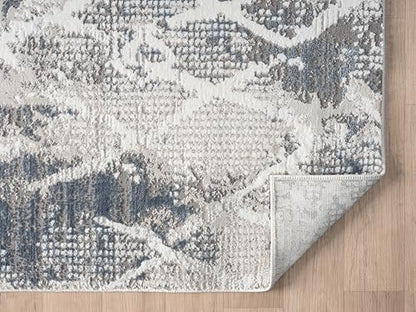8x10 Blue Modern Geometric Area Rug for Living Room, Bedroom - color: 1003 - Blue, size: 8' x 10' (Rectangular)