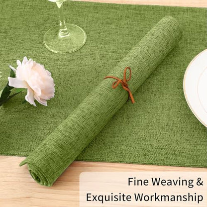 Homaxy Cloths Placemats for Dining Table Set of 4, 13" x 19", Grass Green - color: Grass Green, size: Placemats Set of 4