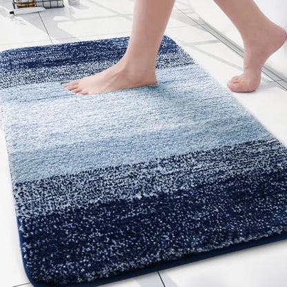 Arotive Microfiber Bathroom Rugs, Shaggy Soft Absorbent Bath Rug, 30x20 - color: Airy Blue, size: 30" X 20"
