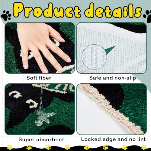 Drydiet U Shaped Toilet Rug Washable Cute Bath Mat 24x20,Black Cat - style: Black Cat