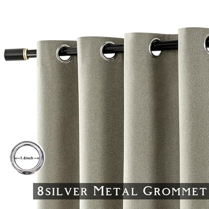 ChrisDowa Sand Blackout Curtains 45 Inches Long 2 Panels for Bedroom - color: Sand, size: 52"W x 45"L (Pack of 2)