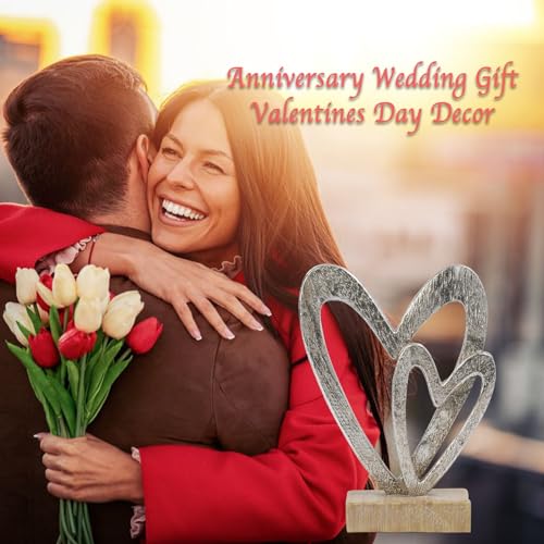 Guichifun Heart Decor Modern Farmhouse Sculpture - color: Silver