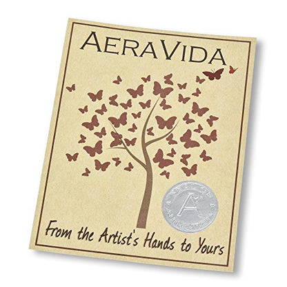 AeraVida Hand Carved Raintree Wood Wall Decor Panel Native Inspired 14 Inch Thick Wooden Home Accent Handmade Thailand Artisan Art