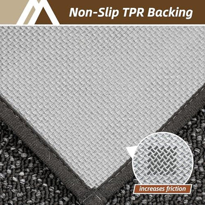 COSY HOMEER Hallway Runner Rugs Non-Slip Washable 2'7"x10' Dark Grey - color: Dark Grey, size: 2'7" x 10'