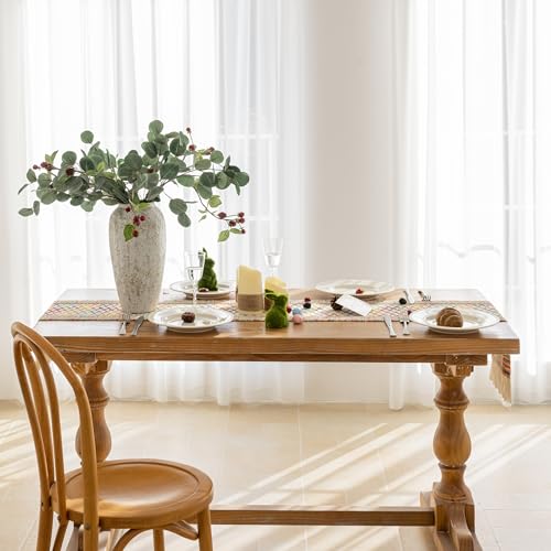 Keketoarrange Boho Macrame Table Runner 12x60 Inch - color: Colorful, size: 60"L