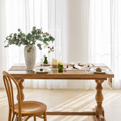 Keketoarrange Boho Macrame Table Runner 12x60 Inch - color: Colorful, size: 60"L