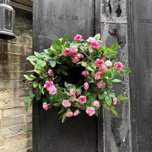 1X 6FT Fake Rose Garland, Flower Garland,Artificial Flower wild Rose Vine - color: Pink, size: 1
