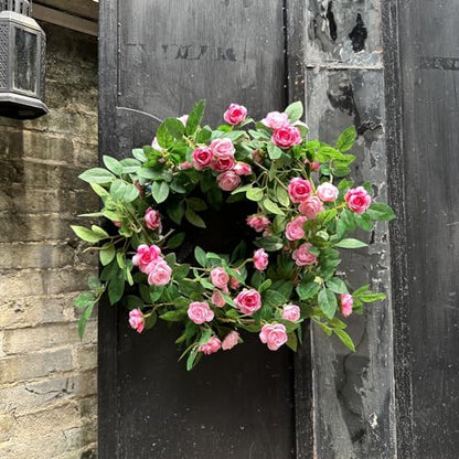 1X 6FT Fake Rose Garland, Flower Garland,Artificial Flower wild Rose Vine - color: Pink, size: 1