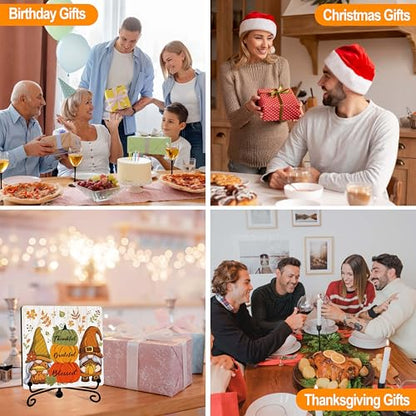 DETIHO Fall Decorations for Home, Thanksgiving Gift Centerpieces for Tables - style: THANKFUL GRATEFUL BLESSED