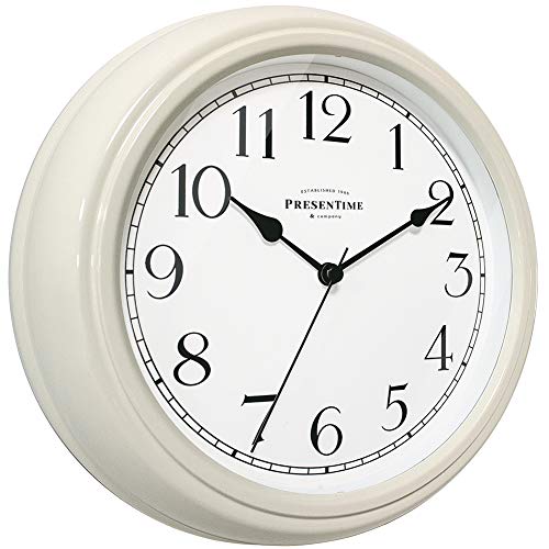 Presentime Chic Home Collection 10" Molly Clock - color: Cream White