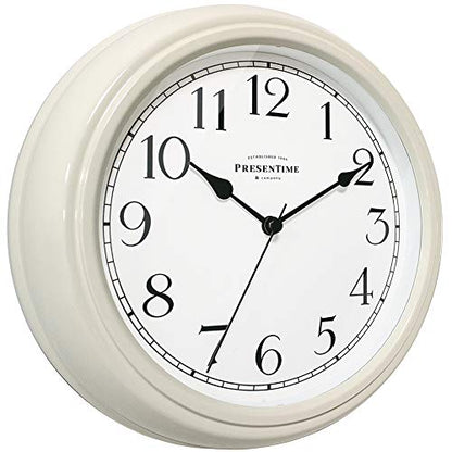 Presentime Chic Home Collection 10" Molly Clock - color: Cream White