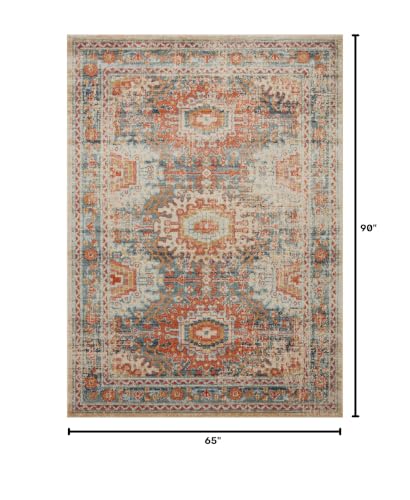 Loloi Jocelyn Mist/Multi 5'-5" x 7'-6" Area Rug - color: Mist / Multi, size: 5'5" x 7'6" (Rectangular)