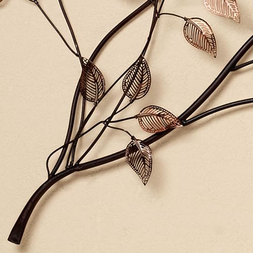 Touch of Class Branches at Sunrise Wall Sculpture Copper - Handcrafted Metal Artwork - Large Hanging Branches Sculptures for Bedroom, Bathroom, Foyer - 48 Inches Wide