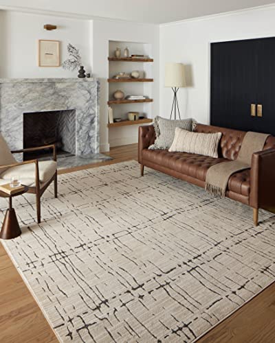 Loloi Darby Sand/Dk. Grey 6'-7" x 9'-3" Area Rug - color: Sand / Dk. Grey, size: 6'7" x 9'3" (Rectangular)