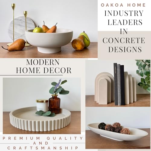 OAKOA Modern Fruit Bowl for Kitchen Counter - Key Bowl for Entryway Table - color: Gray