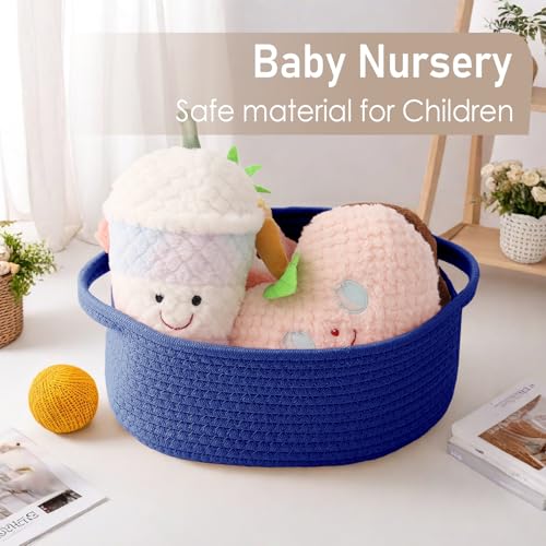 JMvicyroam Small Woven Basket, Empty Gift Basket, Navy Blue/1 Pack - color: Navy Blue, size: 1 Pack