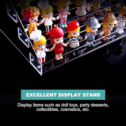 12in 4 Tier Acrylic Riser, Clear Display Organizer, Cupcake Stand & Shelves