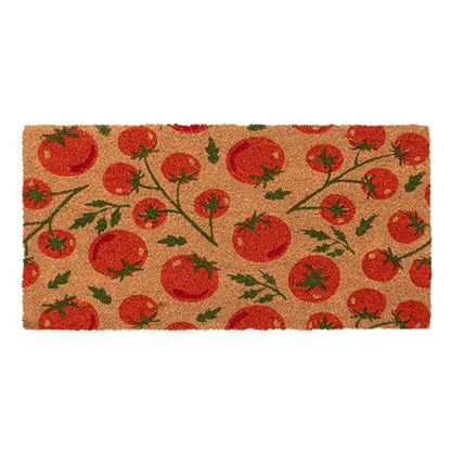 Creative Co-Op Tomato Print Coir Doormat - color: Tomatoes