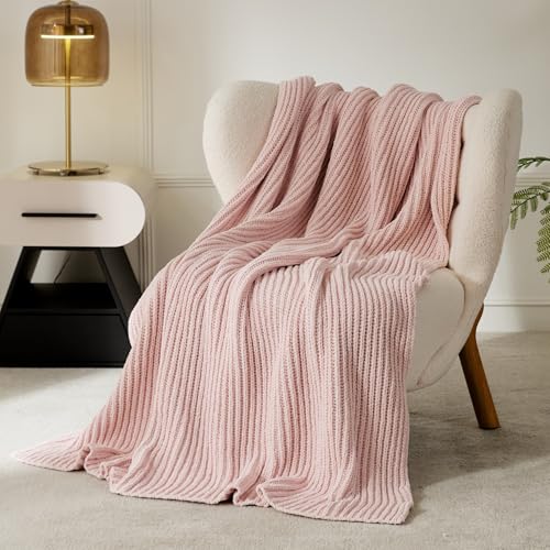 WESHIONGOO Pink Throw Blanket for Couch 50"*60" - color: Light Pink