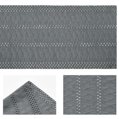 Artoid Mode Dark Grey Woven Farmhouse Hollow Table Runner 12x36 Inch - color: Dark Grey, size: 12" x 36", Table Runner
