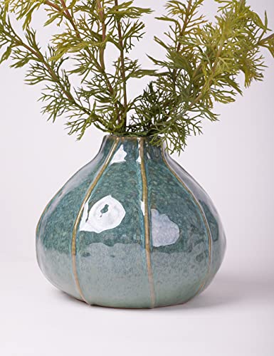 HAUCOZE Ceramic Flower Vase Decorative Sculpture Modern Home Decor 6.3 Inch - size: Medium