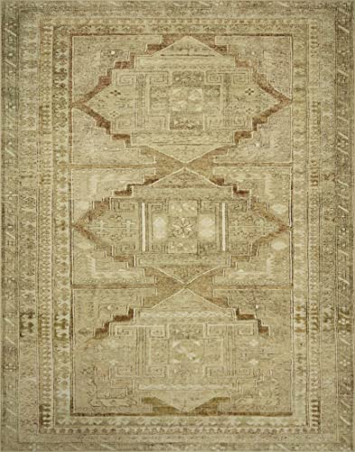 Loloi Magnolia Home Sinclair Khaki/Tobacco 2'-3" x 3'-9" Accent Rug - color: Khaki / Tobacco, size: 2'3" x 3'9" (Rectangular)