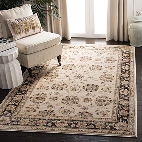 SAFAVIEH Vintage Collection Accent Rug - 4' x 5'7", Ivory & Brown, Oriental Distressed Design, Non-Shedding & Easy Care, Ideal for High Traffic Areas in Entryway, Living Room, Bedroom (VTG575J) - color: Ivory/Brown, size: 4' x 5'7" (Rectangular)