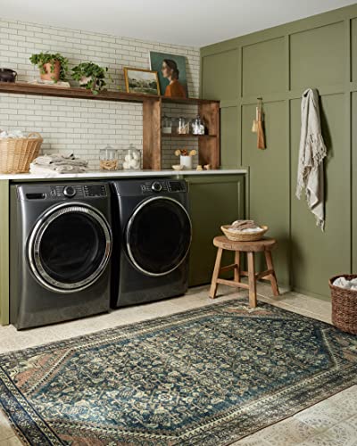 Loloi Magnolia Home Banks Denim/Clay 2'-3" x 3'-9" Accent Rug - color: Denim / Clay, size: 2'3" x 3'9" (Rectangular)