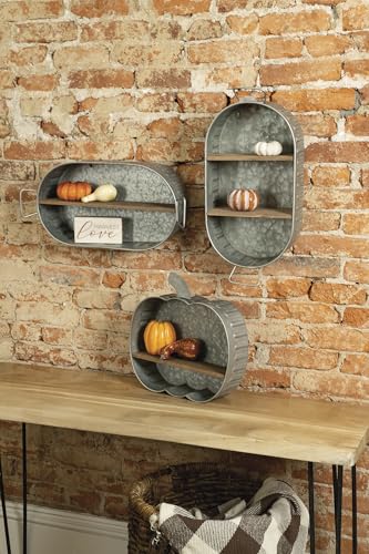 Primitives by Kathy Washtub Wooden Double Shelf 9.50" x 17.25" x 4.50"