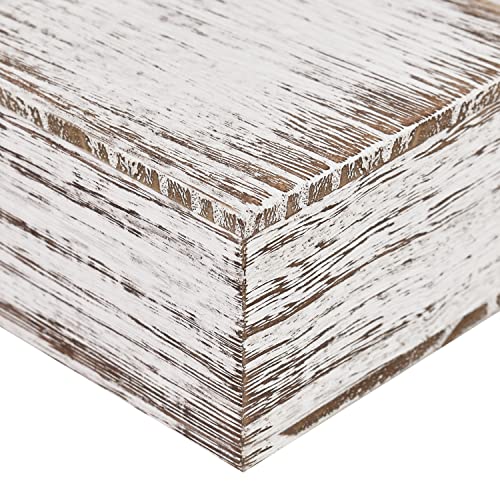 MOOCA Wooden Display Risers Set - 3 Different Height Stands, Antique White - color: Antique White