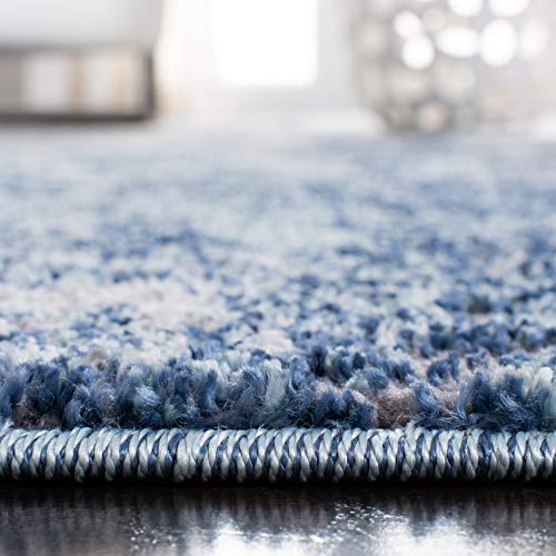 SAFAVIEH Aston Collection Runner Rug - 2' x 11', Navy & Grey, Modern Abstract Design, Non-Shedding & Easy Care, Ideal for High Traffic Areas in Living Room, Bedroom (ASN710N) - color: Navy/Grey, size: 2' x 11' (Runner)