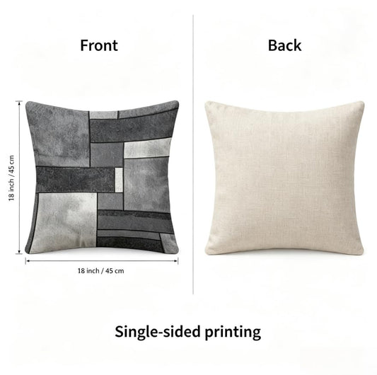18x18 Inch Modern Grey Geometric Throw Pillow Covers Set of 2 - color: A20013, size: 18" x 18" (Pack of 2)