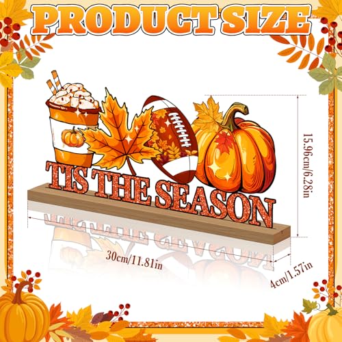 Fall Table Decorations Centerpiece, Metal Table Sign - style: Fall Football