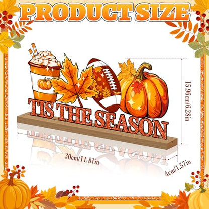 Fall Table Decorations Centerpiece, Metal Table Sign - style: Fall Football