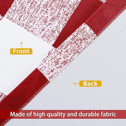 DriftAway Buffalo Plaid Blackout Curtains 2 Panels W52 x L84, Red - color: Red, size: 52"W x 84"L (Pack of 2)