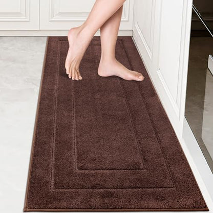 PURRUGS Kitchen Runner Rug, Kitchen Mat, 24" x 59", Brown - color: Brown, size: 24" X 59"