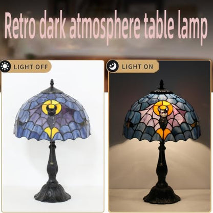 Tiffany Style Table Lamp,Gothic Bat Desk Lamp,Stained Glass lamp - color: Bat