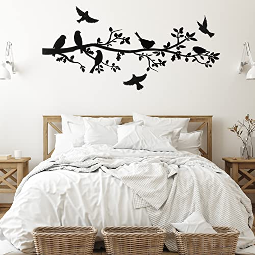 Youyole 5 Pcs Metal Wall Art Birds on Branch Silhouette for Home Garden