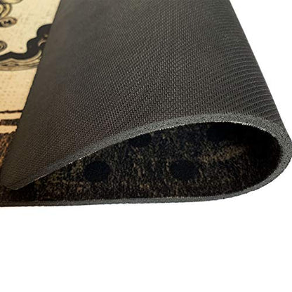 UKELER Kitchen Rug Non Slip, Durable Natural Rubber Rug Runner for Kitchen Antique Style Chef Mat, 48''×20'' - color: D, size: 48×20 in