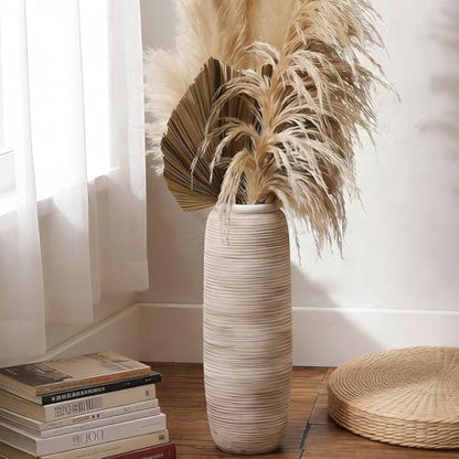 ALMA White Tall Vase for Floor, 18'' Extra Large Vase for Pampas Grass - color: Bottle-white-18"