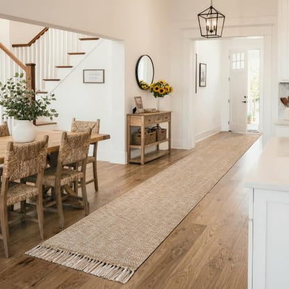 Collive Boho Runner Rug for Hallway, 2.6x16 ft Long Entry Hall Rugs - color: Tan/Cream, size: 2.6' x 16' (Rectangular)