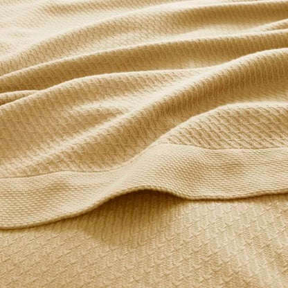 Madison Park 100% Egyptian Cotton Twin Size Bed Blanket for Summer Mustard - color: Mustard, size: Twin
