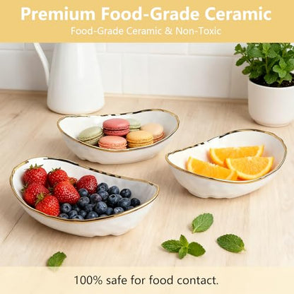 Gets 3 Tier Fruit Bowl Ceramic Metal Stand Tiered Serving Tray White - color: White