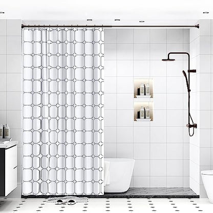 Oil Rubbed Bronze Tension Shower Curtain Rod – Adjustable 18-69 Inches, Fits 20-68 Inch Spaces (Ideal for 60" Wide Bathrooms), No Drill Rust Resistant Spring Rod - color: Bronze, size: 18-69 inch